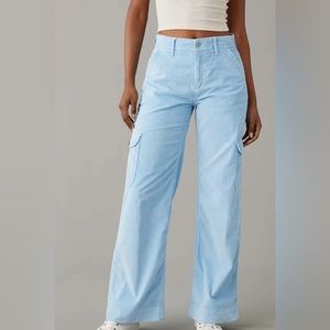 Women’s American eagle, corduroy wide leg pants size short 8